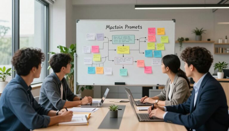 Examples of AI caption prompts for brands shown on a phone screen