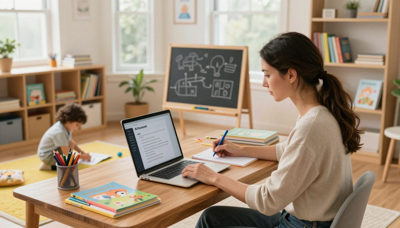 AI prompts for homeschool moms used to plan a weekly lesson schedule