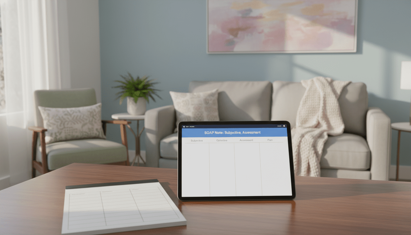 ChatGPT SOAP note template therapist