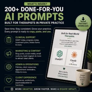 AI prompts for therapists