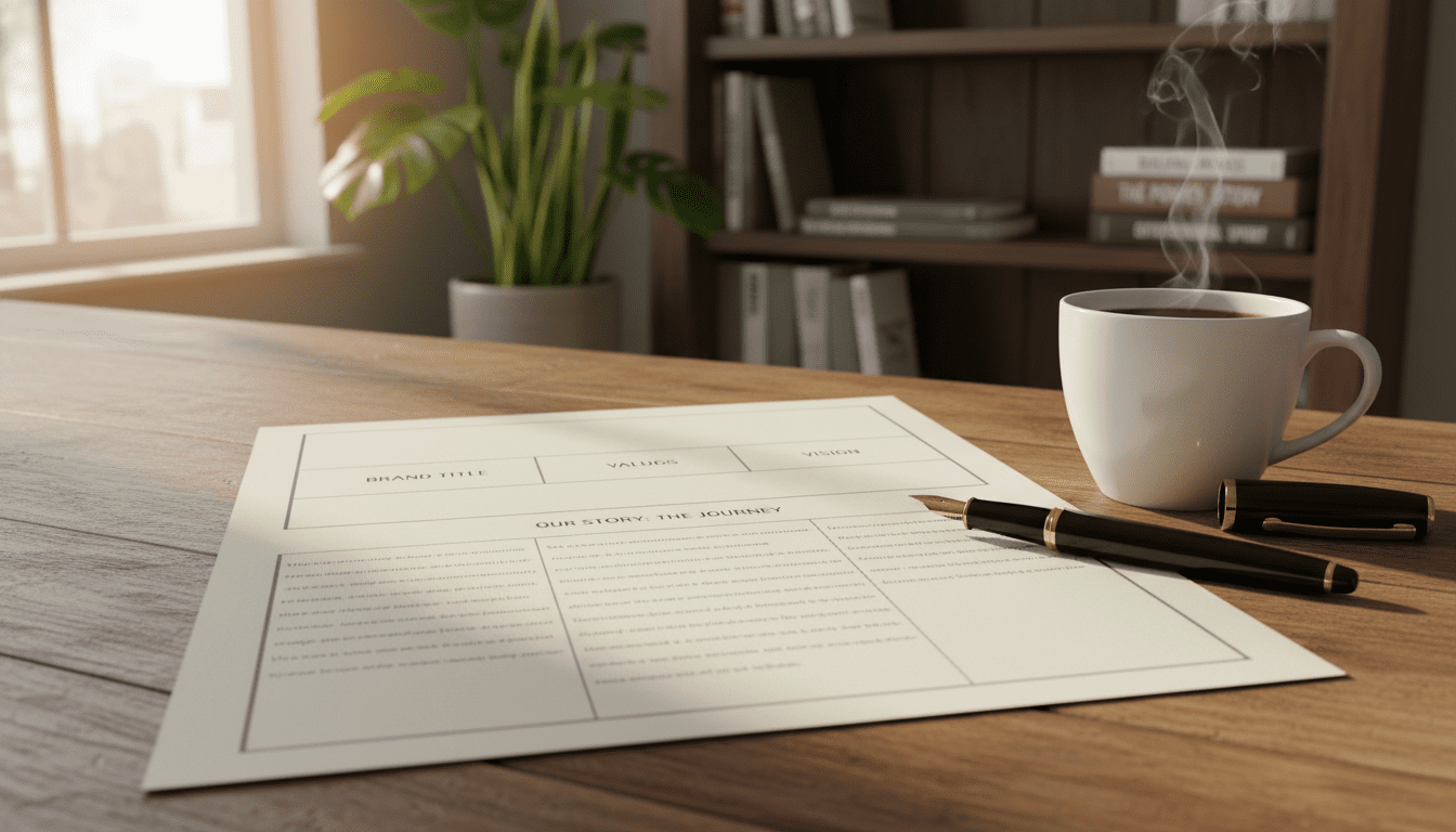 brand story template free small business
