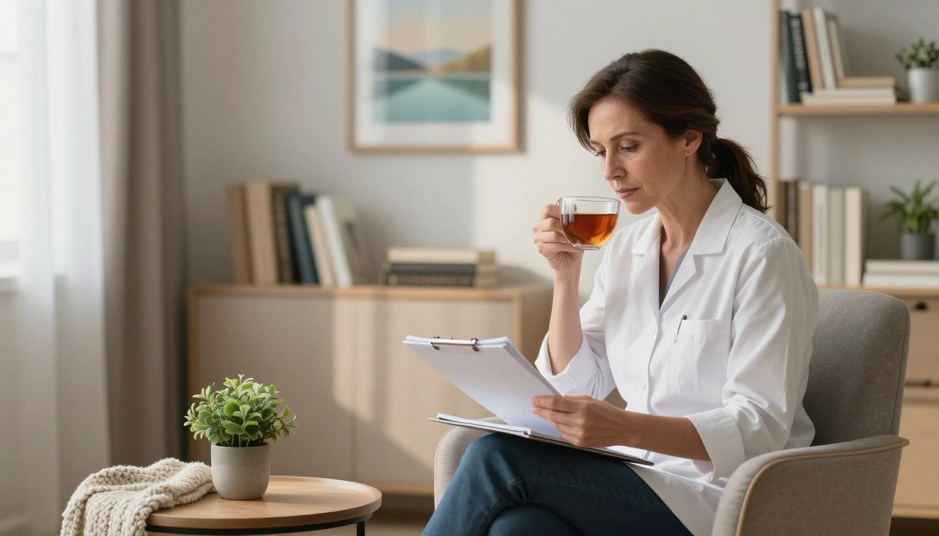 Clinician thinking about burnout in therapists private practice