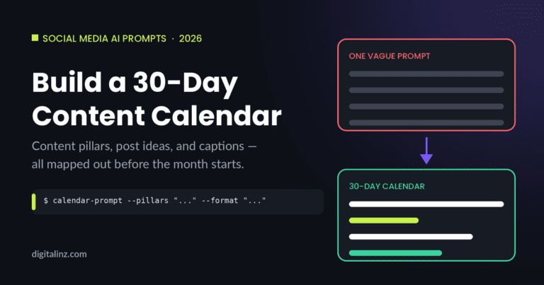 30-day content calendar with ChatGPT: one vague prompt vs a full 30-day calendar