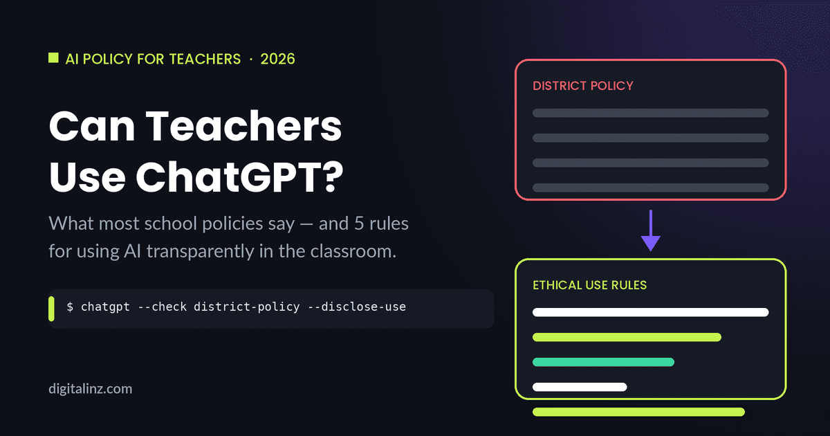 Diagram showing the path from district AI policy to ethical ChatGPT use rules for teachers in the classroom