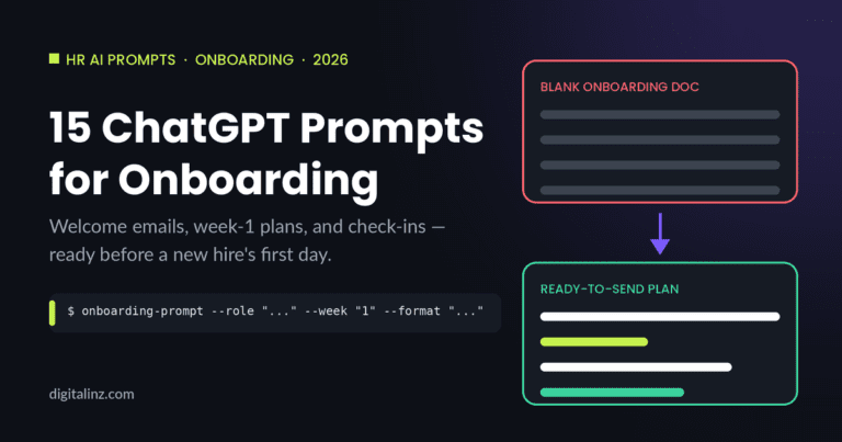 ChatGPT prompts for employee onboarding: blank onboarding doc vs ready-to-send plan