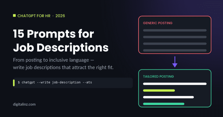 Diagram showing a generic job posting transformed into a tailored job posting using ChatGPT prompts
