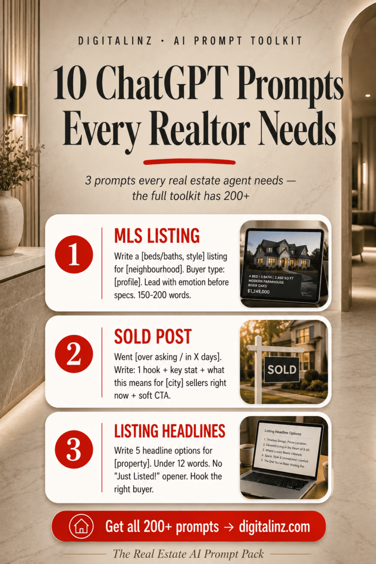 best ChatGPT prompt packs for real estate agents — Real Estate AI Prompt Pack
