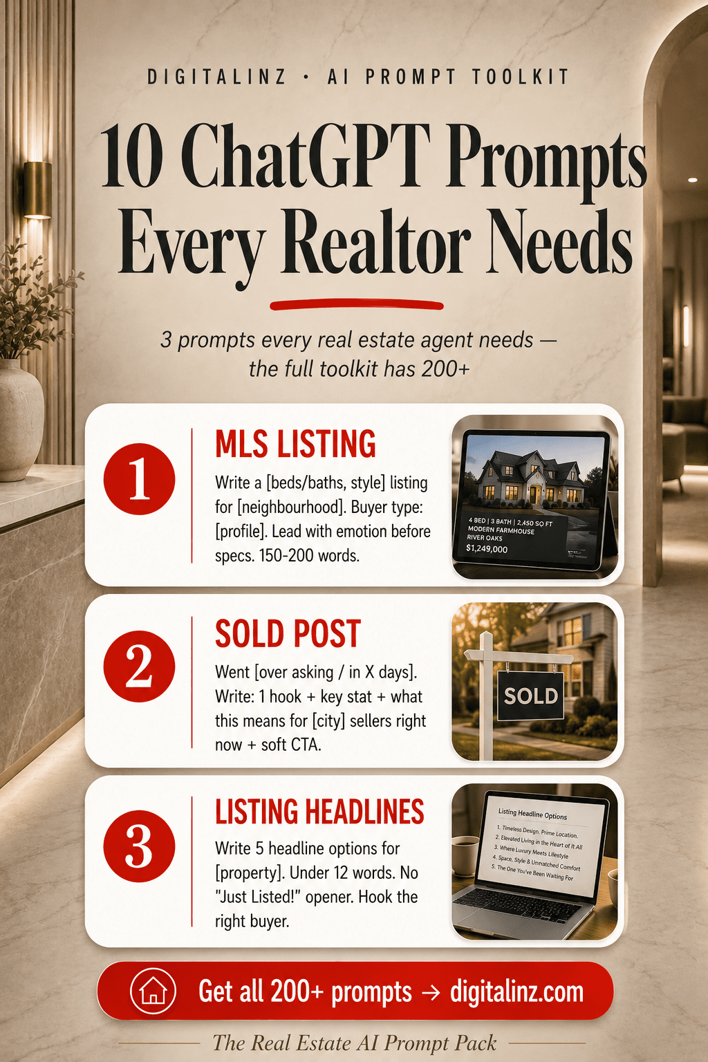 best ChatGPT prompt packs for real estate agents — Real Estate AI Prompt Pack