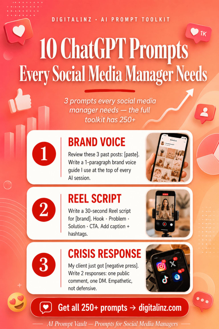 best ChatGPT prompt packs for social media managers — AI Prompt Vault