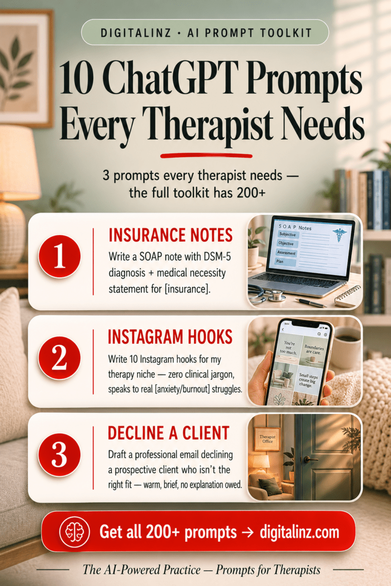 best ChatGPT prompt packs for therapists — The AI-Powered Practice toolkit