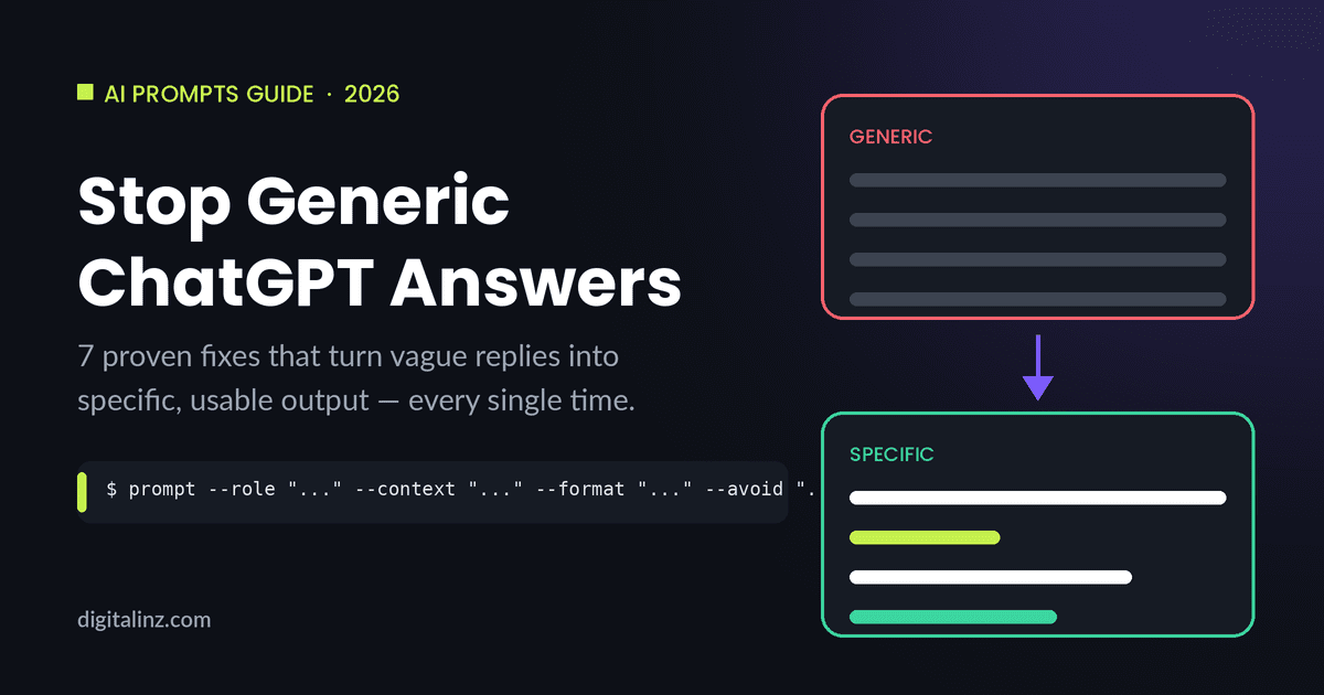 ChatGPT generic answers: generic vs specific output diagram