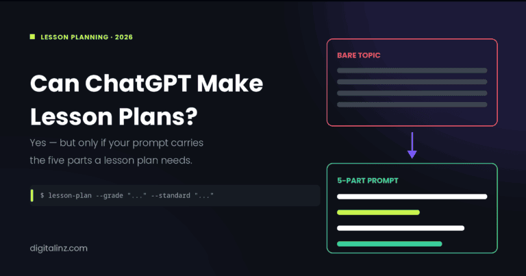 Can ChatGPT make lesson plans - a 5-part prompt formula for K-12 teachers