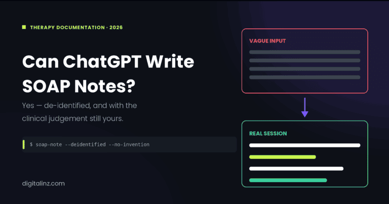 Can ChatGPT write SOAP notes - a de-identified 4-part prompt for therapists